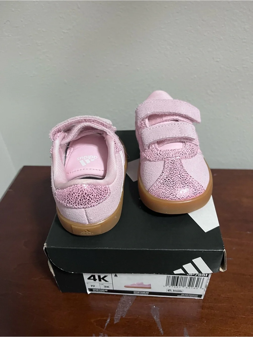 Adidas Kids' Pink Velcro Sneakers